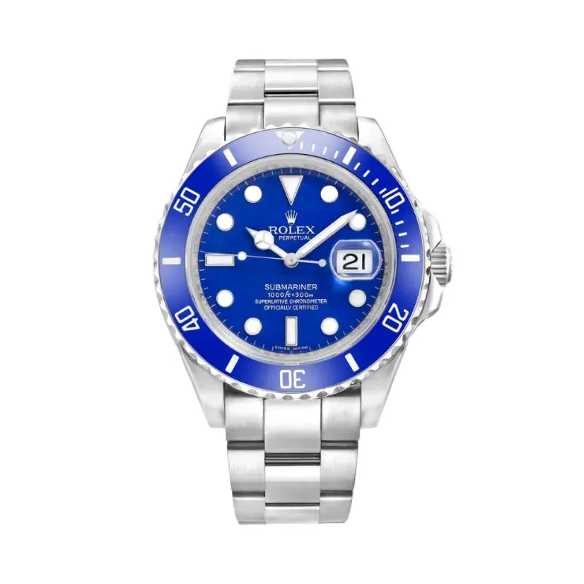 Sub Silver Blue Watch - 40mm Gladius